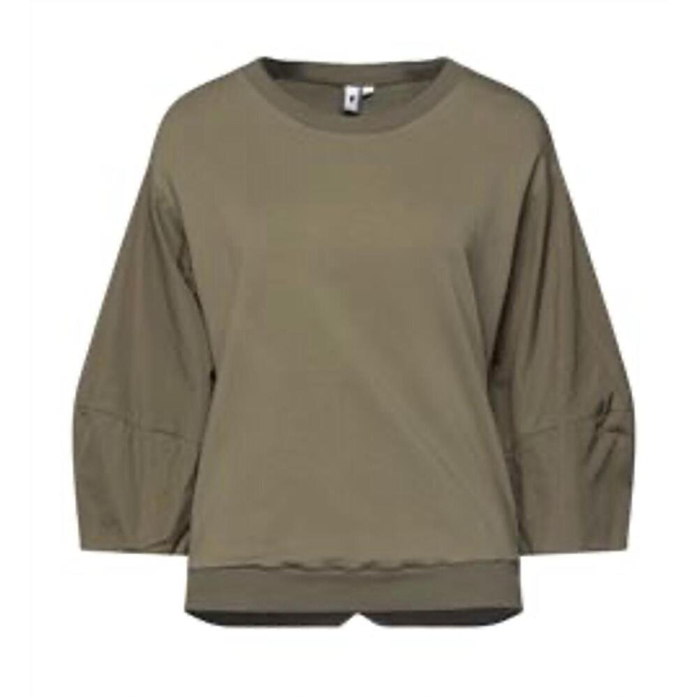 NEW EUROPEAN CULTURE women's weave fleece sweatshirt in military green